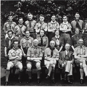 Group photo of Scout and Guide leaders, Gibraltar