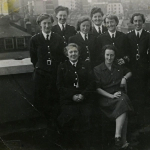 Group photo, women police officers, London, WW2