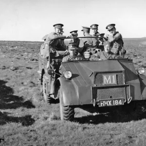 Group of soldiers in a jeep