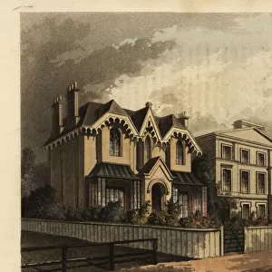 Group of villas on Herne Hill, Camberwell, London, 1825