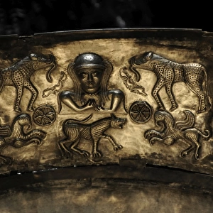 The Gundestrup cauldron. Silver vessel. 200 BC and 300 AD. G