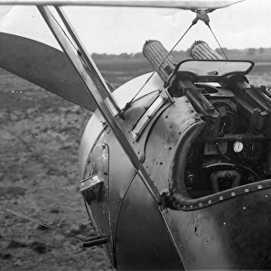 The guns and cockpit of a Sopwith F1 Camel