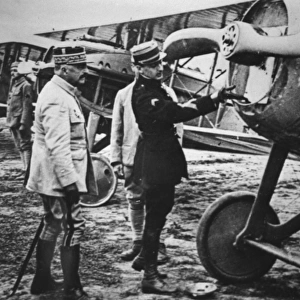 Guynemer and d Esperey with SPAD VII