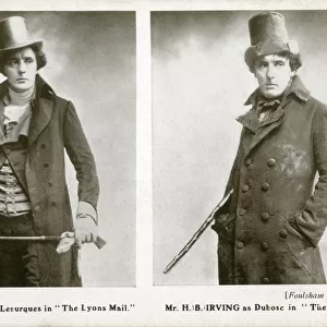 H B Irving as two characters in The Lyons Mail, Manchester