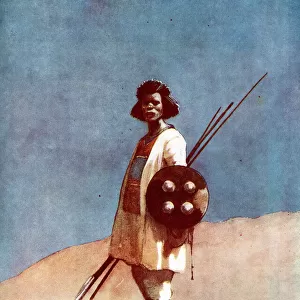 Hadendoa Warrior, Sudan - Fuzzy-Wuzzy by John Hassall - Union Jack Club Date: 1907