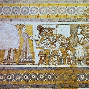 Hagia Triada Sarcophagus. ca. 1450 BC - 1400 BC