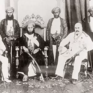 Hamad bin Thuwaini of Zanzibar and British officials