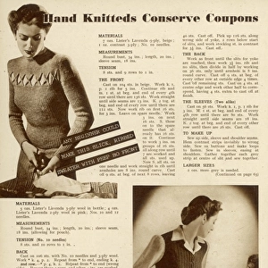 Hand knitteds conserve coupons