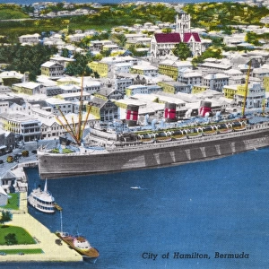 Harbour and city of Hamilton, Bermuda