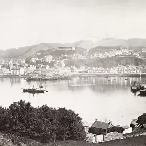 Harbour at Oban, viewed from the south, Scotland, c. 1880 s
