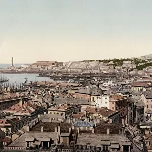 Harbour, port at Genoa, Genova, Italy