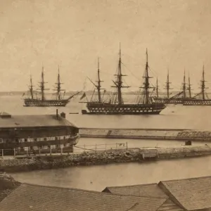 Harbour with ships, Bermuda, West Indies