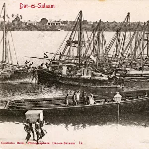 Harbour view with Dhow, Dar-es-Salaam, Tanzania, East Africa