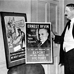 Harcourt Johnstone with Posters Promoting Export