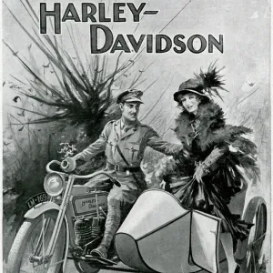 Harley Davidson advertisement, WW1