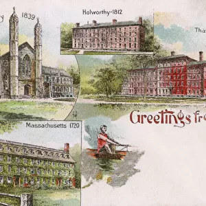 Harvard University, Massachusetts, USA - Greetings Postcard