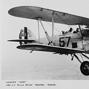 Hawker Hart British light bomber biplane