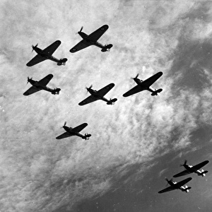 Hawker Hurricanes in formation