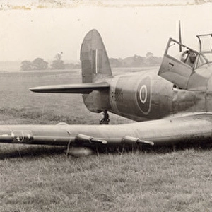 Hawker Typhoon IB, R8803, after a crash landing