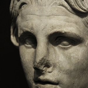 Head of Alexander the Great (356-323 BC). Marble. 2nd centur