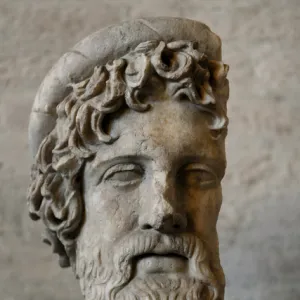 Head of Asclepius. Roman sculpture after original of about 4