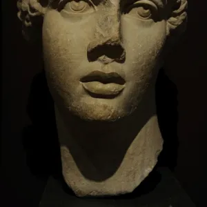 Head of the poetess Sappho. Marble