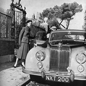 Hebe suit and Armstrong Siddeley Sapphire, 1953