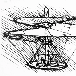 Helicopter design by Leonardo Da Vinci