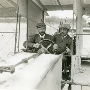 Henry Farman, 1874-1958, left, and Ernest Archdeacon in? Henry Farman, 1874-1958, left, and Ernest Archdeacon in?