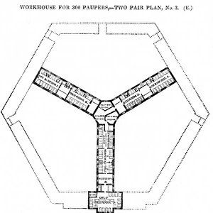 Hexagonal workhouse, second floor plan
