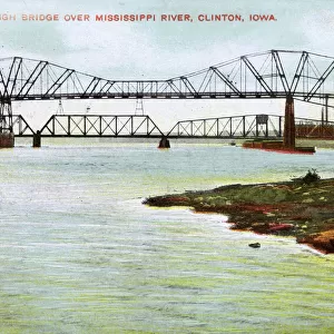 High Bridge over Mississippi River, Clinton, Iowa