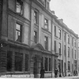 High Street and Lloyds Bank, Haverfordwest, South Wales