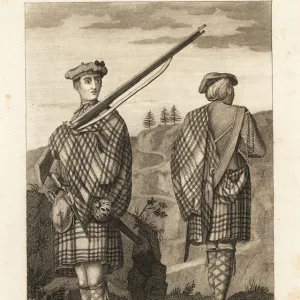 Highland Soldiers, 17th century, in bonnet