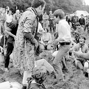 Hippies in a field at Woburn Park