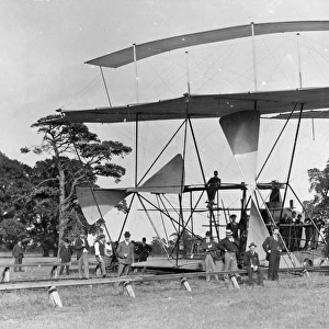 Hiram Maxims flying machine at Baldwyns Park Kent