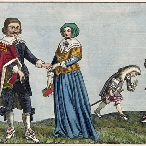 An historical overview of the costume of the 17th century. Date: 17th century