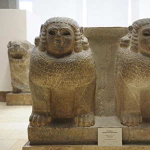 Hittites. Column base with double sphinx from the entrance o