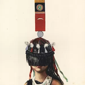 Hlelhponne headdress of a Zuni corn maiden