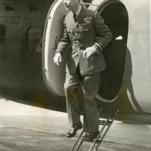 HM King George VI (in RAF uniform) leaves a de Havilland