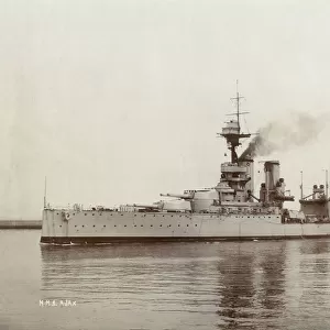 HMS Ajax, British battleship, at Malta