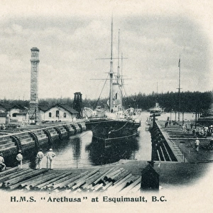 HMS Arethusa, British cruiser, Canada
