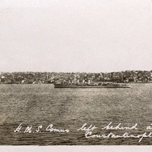 HMS Comus left behind at Istanbul, Turkey - August 1923