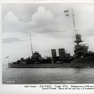 HMS Durban, British light cruiser