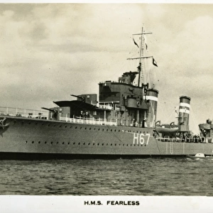 HMS Fearless, British destroyer, WW2