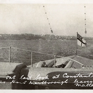 HMS Marlborough leaving Istanbul, Turkey - August 1923