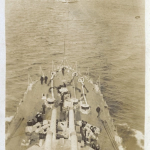 HMS Marlborough - looking toward HMS Iron Duke