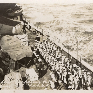 HMS Marlborough - Sailors preparing to land at Canakkale
