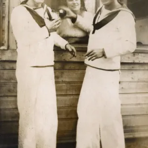 HMS Marlborough - Two shipmates sharing a drink