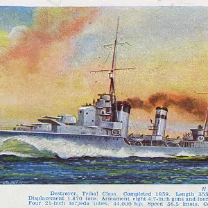 HMS Tartar - Tribal Class Destroyer of the Royal Navy