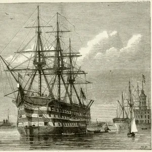 HMS Victory in Portsmouth Harbour